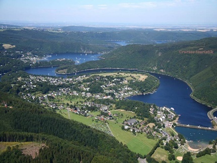 Eifeler Seenplatte vanuit de lucht gezien
